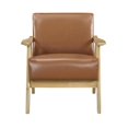thumbnail image 3 of Lexicon Damala Fauteuil d'Appoint en Similicuir Brun Mat, 3 of 10