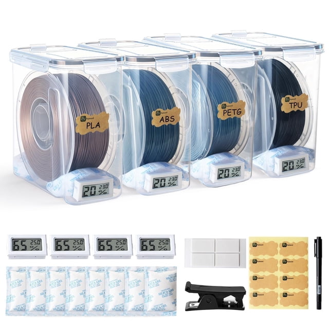Caja de almacenamiento para filamento Fuitnerd, paquete de 4, hermética, 4 L