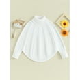 thumbnail image 2 of FEORJGP Kids Baby Girls Sweater Poncho Toddler Long Sleeve Knitwear Pullover Solid Color Jumpers Turtleneck Knitted Tops Warm Cozy Sweatshirt Infant Chunky Cable Casual Clothes, 2 of 9