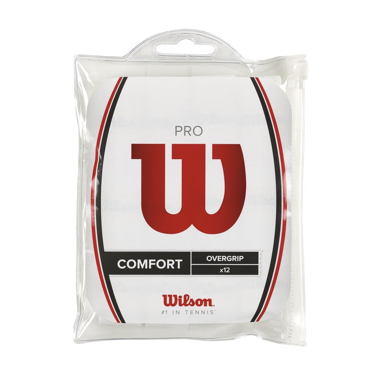Wilson Pro Tennis Racket Overgrip, White, 12 Pack photo 1