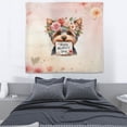 thumbnail image 3 of Happy Mother's Day Yorkshire Terrier with Flower Crown and Greeting Card Tapestry Yorkie Dog Lover Gifts Wall Hanging Backdrop Home Decor - 13004, 3 of 5