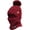 Red, variant on BadPiggies Womens Pom Beanie Hat Scarf Set Winter Slouchy Warm Hat Fuzzy Knit Skull Cap with Fleece Lined (Pink)