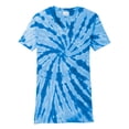 thumbnail image 5 of Womens Tie-Dye V-Neck Cotton Tee Royal 2X-Large, 5 of 6