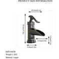 thumbnail image 3 of Basin Faucets, Basin Mixer Tap Vinta Retro Hot And Bath Basin Faucet Mixer Tap,, 3 of 5
