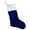 Blue, variant on Jumbo Blue Plush Christmas Stocking, 17-Inch Giant Oversized Xmas Hanging Mantel Decor with White Cuff