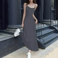 thumbnail image 2 of Dpytoraw High Waisted Suspender Dress For Women Waist Slimming Off Shoulder Inner Layered Knee Length Skirt Women’s Work Office Appropriate Dresses, 2 of 4