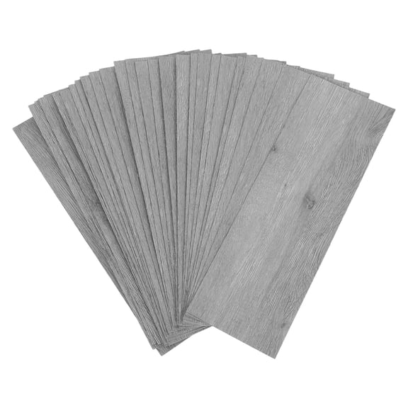 EXHUMKY Self-Adhesive Wood Grain Wallpaper Grey PVC for and Waterproof