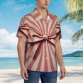 thumbnail image 3 of Yiaed Retro Bow Print Hawaiian Shirt for Men Short Sleeve Button Down Shirts Beach Shirts for Men,X-Large, 3 of 7