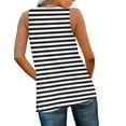 thumbnail image 4 of cfhntfmh Women's Striped Tank Tops 2025 Summer Spring Sleeveless Tank Trendy Casual V Neck Loose Basic Side Split Cami Tops, 4 of 7