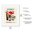 thumbnail image 2 of Sydney Australia - Koala Bears Kangaroo Harbor - Air India International - Vintage Airline Travel Poster by S. V. Waghulkar c.1959 - Fine Art Rolled Canvas Print 11in x 14in, 2 of 4