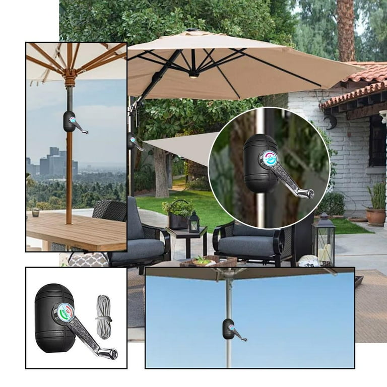 8 foot rectangular patio umbrella Caspian 8-ft x 10-ft Rectangular Market Umbrella with Olefin Canopy