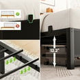 thumbnail image 6 of Homieasy Full Size Bed Frame with USB Charging Station & LED Lights - Industrial Metal Bed with Headboard & Storage, Steel Slat Support, No Box Spring Needed, Noise-Free,Black, 6 of 8