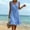Blue, variant on ClodeEU Women's Sleeveless V Neck Ruffle Hem Midi Dress,Casual Drawstring Waist Flowy Sundress Black,Women's Plus L