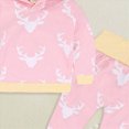 thumbnail image 4 of NOLDARES Toddler Baby Girl Fall Winter Clothes Printed Hoodie Sweatshirt And Pants 2pcs Sweatsuit Outfit(T215-Light Pink), 4 of 4