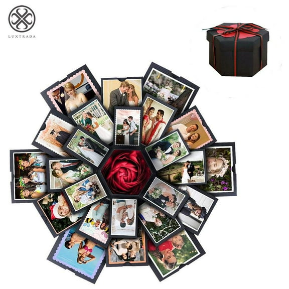 Luxtrada Creative Explosion Gift Box, Paper, Black