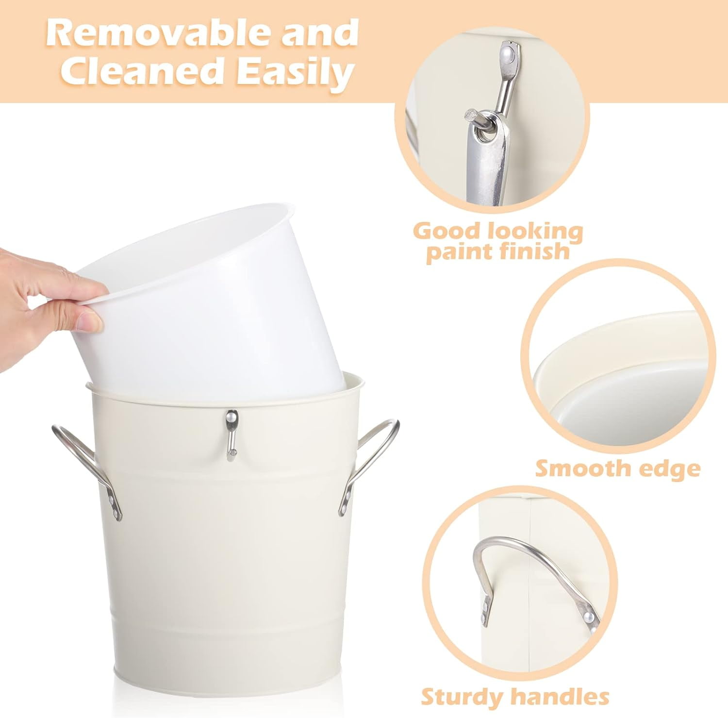 Insulated Stainless Steel Ice Bucket with Lid and Scoop, 4QT Capacity for Drinks Champagne Cocktails, Portable Container for Party Bar Home Camping BBQ Picnic