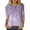 Purple, variant on T Shirts for Women Trendy Fashion Print Crew Neck Elbow Sleeve Loose Tee Shirts Casual Soft Versatile Basic Tees Summer Tops