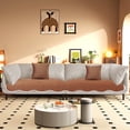 thumbnail image 6 of Eurhowing Velvet Sofa Cover, Non-Slip & Pet-Friendly Couch Slipcover, Scratch-Resistant Washable Furniture Protector for Couch, 36"×71", Coffee, 6 of 8