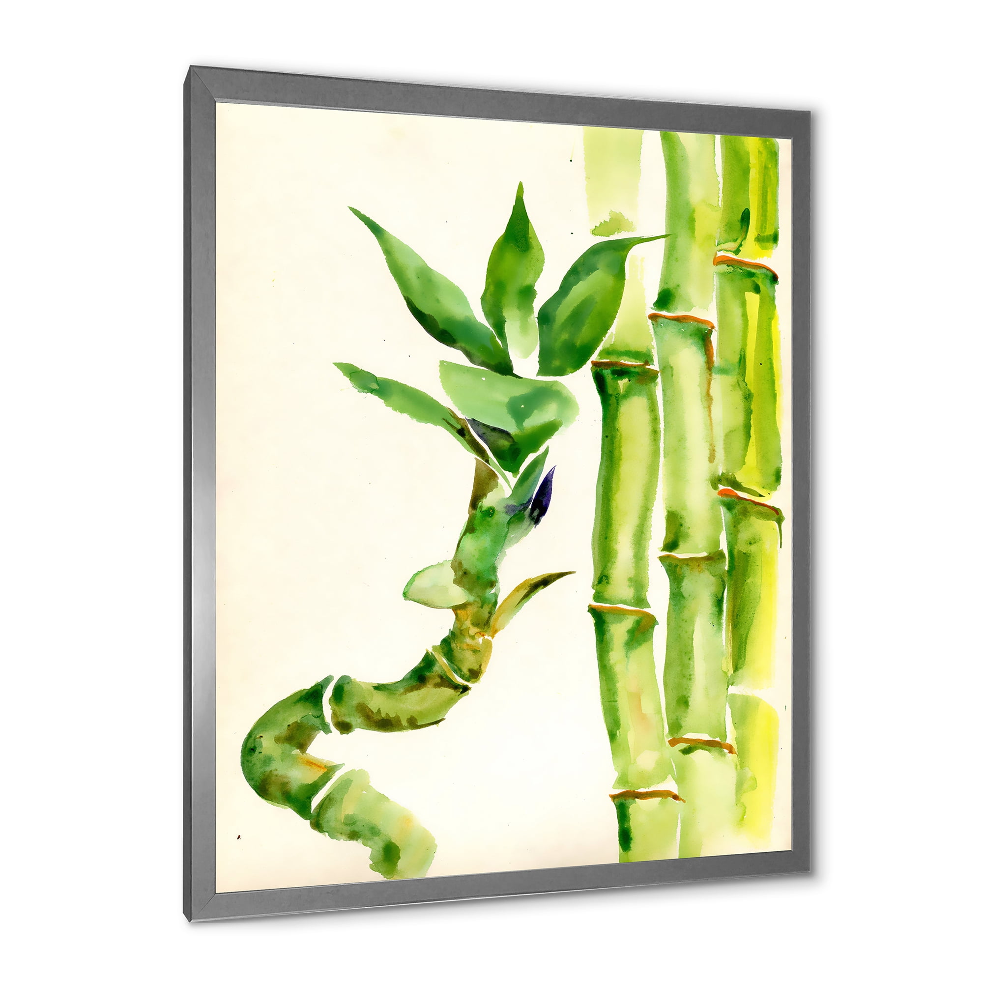 Designart 'The Forest of Bamboo Branches VI' Tropical Framed Art Print