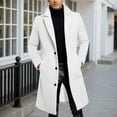 thumbnail image 2 of KKBOTIVE Men's Wool Jackets & Coats Slim Fit Notched Collar Long Jacket Overcoat Oversized Casual Windbreaker Jackets Business Clothes, 2 of 5