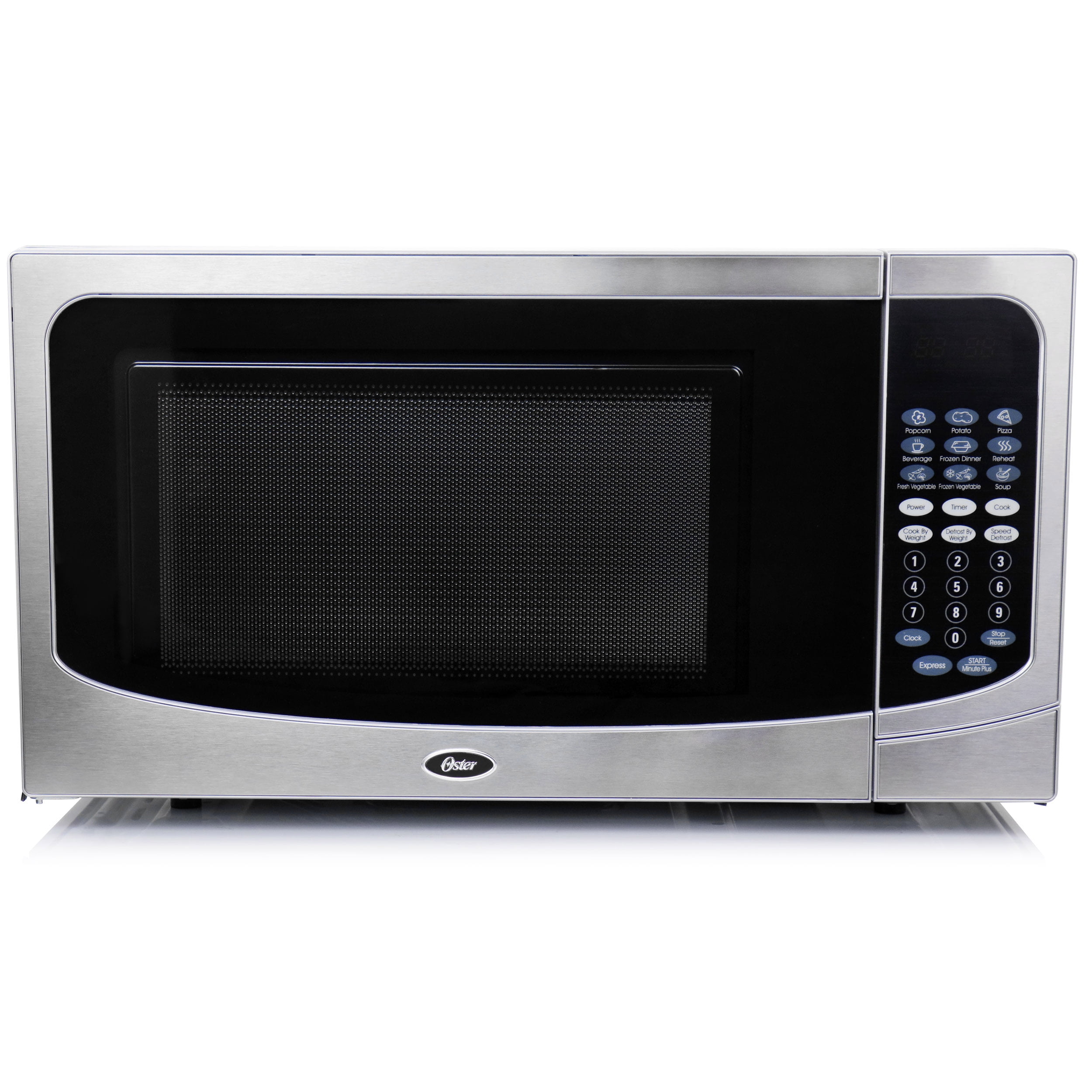 Oster Family-Size 1.6-Cu. ft. 1000W Countertop Microwave Oven in Stainless Steel
