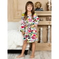 thumbnail image 3 of Up Past 8 Girls' Bathrobe Fuzzy Hooded Robe Sleepwear, 3 of 8