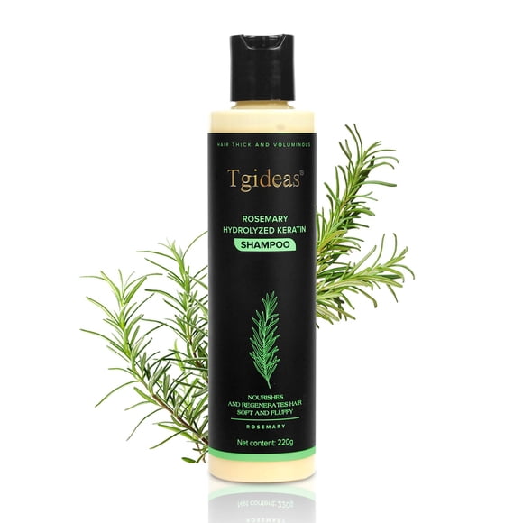 Champú Tgideas Organic Rosemary para crecimiento del cabello, 220 ml, para mujeres y hombres