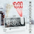 thumbnail image 3 of LED Digital Alarm Clock - Home Mirror LED Electronic Clock Bedside Alarm Temperature Display/Humidity Display Bedroom Nightstand Clock, 3 of 8