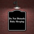 thumbnail image 2 of Do Not Disturb Baby Sleeping BLACK Aluminum Composite Sign 8.5''x10'', 2 of 9