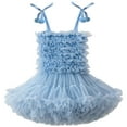 thumbnail image 4 of mgoYE 2t Girl Dress Easter Baby Girls Tutu Strap Dress Toddler Princess Fluffy Layered Mesh Tulle Dance Sleeveless Dress(Sky Blue,5-6 Years), 4 of 4