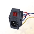 thumbnail image 5 of FRCOLOR Power Outlet 15A 110/220V Power Switch Power Outlet Rocker Switch Module Plug with Fuse for 3D Printer Parts (Black),11.61"X2.36"X1.97", 5 of 5