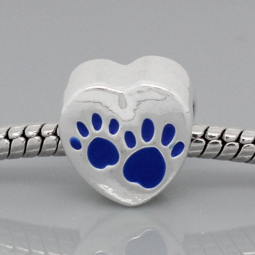 Buckets of Beads Paw Charm Bead Red 