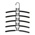 thumbnail image 1 of Perchero multifuncional Cabide para guardarropa, perchero para guardarropa que ahorra espacio, perchero desmontable para guardar ropa, ganchos de conexión para perchas, M, negro, 1 of 5
