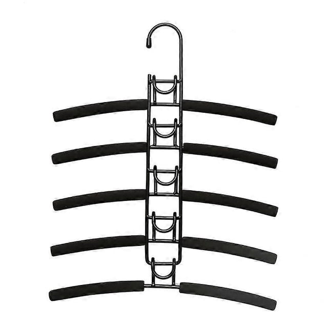 Perchero multifuncional Cabide para guardarropa, perchero para guardarropa que ahorra espacio, perchero desmontable para guardar ropa, ganchos de conexión para perchas, M, negro