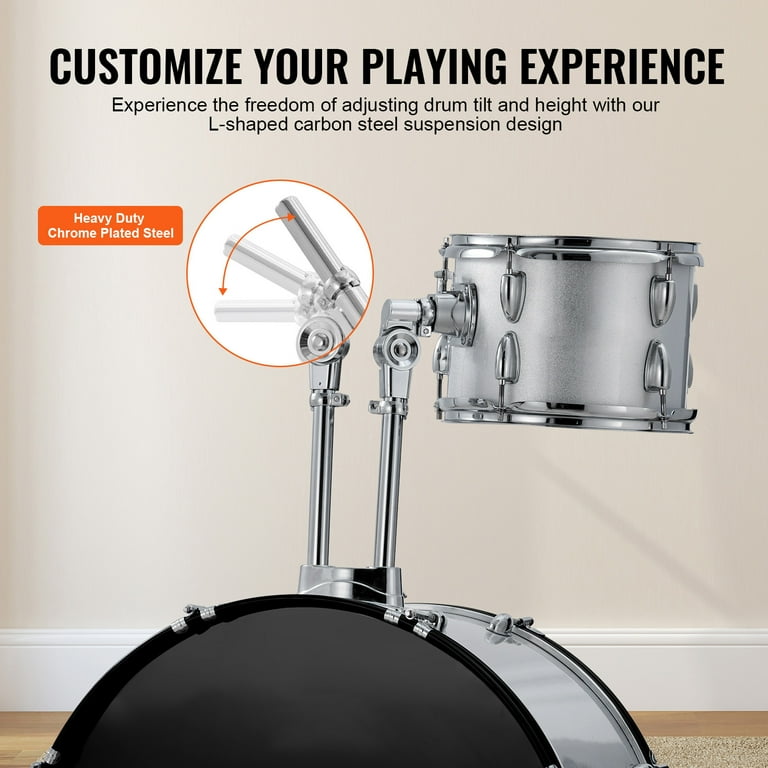 KFFKFF Adult Drum Set, 5-Piece Kit, 22 KFFKFF Adult Drum Set, 5-Piece Kit, 22