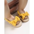 thumbnail image 6 of Seyurigaoka Baby Girls Summer Beach Sandals, Cotton Bowknot Open-Toe Sandals with Nonslip Soles, 6 of 8