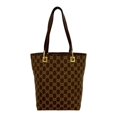thumbnail image 3 of Pre-Owned GUCCI GG pattern canvas leather handbag, mini tote bag, semi-shoulder brown, 88803, 3 of 10