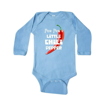 

Inktastic Paw Paw sLittle Chili Pepper Gift Baby Boy or Baby Girl Long Sleeve Bodysuit