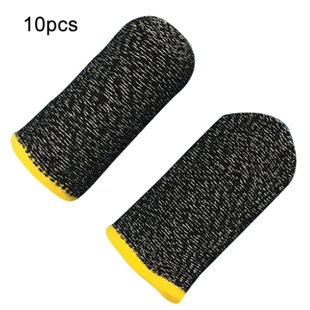 Controlador de pantalla antideslizante a prueba de sudor manga de juego pantalla Toutch guante de juego tipo A borde negro amarillo 10 Uds Advancent EL5211-04B
