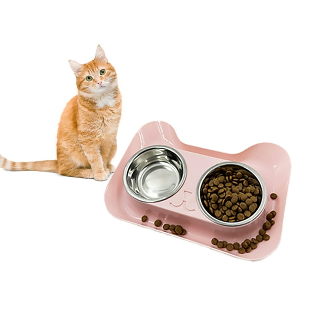 Plato para Gato Match & Enjoy Acero Inoxidable 2 Tazones Desmontables