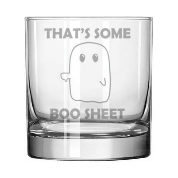 11 oz Rocks Whiskey Old Fashioned Glass Gift That's Some Boo Sheet Funny Ghost Halloween