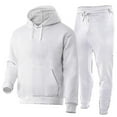 thumbnail image 3 of Conjunto de 2 unid/set de chándal deportivo informal para hombre, conjunto de sudadera con capucha y pantalones deportivos informales, 3 of 4