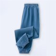 thumbnail image 4 of Ruyang Toddler Kids Boys Denim Harem Pant Elastic Waist and Cuffs Straight Leg Jeans Teen Baggy Outdoor Slacks 2-16 Years, 4 of 7