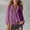 Purple, variant on Helii Womens Tops Women's V Neck Pleated Front Collared Long Sleeve Ruffle Casual Blouse Top
