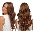 thumbnail image 1 of Peluca sintética larga, estilo ondulado natural, cabello largo y rizado con raya mediana, ondas grandes ombré, 1 of 5