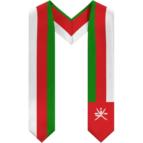 Oman Flag Graduation Stole Shawl Sash Honor For Study Aboard International Students