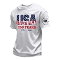 thumbnail image 4 of LWavelet 4th of July Men's T-Shirt American Flag Patriotic Tee Independence Day Short Sleeve Tee Top, 4 of 5