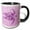 Black/White, variant on 3drose, Pink Shimmering Glittery Underwater Turtle, 15oz Mug