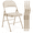 khaki, variant on Padded Folding Chairs, Heavy Duty Faux Leather Cushion Seat with Sturdy Metal Frame, Portable Lightweight Foldable Chairs for Home, Office, Party and Events, 4-Pack
