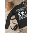 thumbnail image 5 of Old Glory Mens Sasquatch Ugly Christmas Sweater Long Sleeve T Shirt, 5 of 6